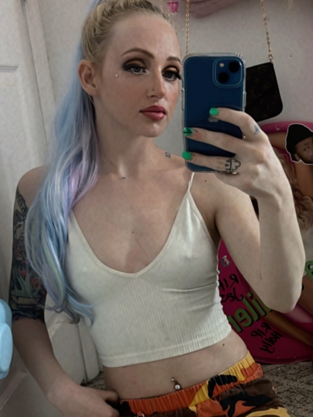 White Ribbed Crop Tank Top